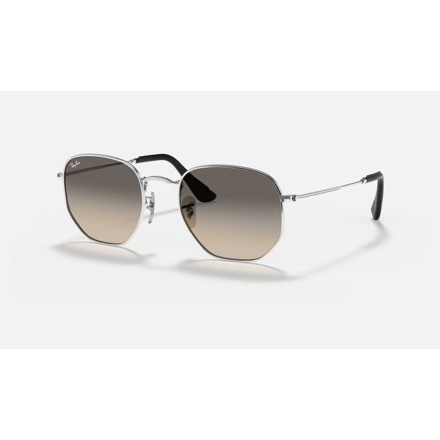 Ray Ban Hexagonal Collection I-Shape RB3548 Sunglasses Light Grey  Silver