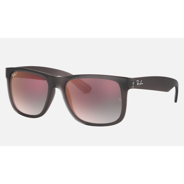 Ray Ban Justin Flash Lenses RB4165 Sunglasses Mirror + Grey Frame Grey  Mirror Lens