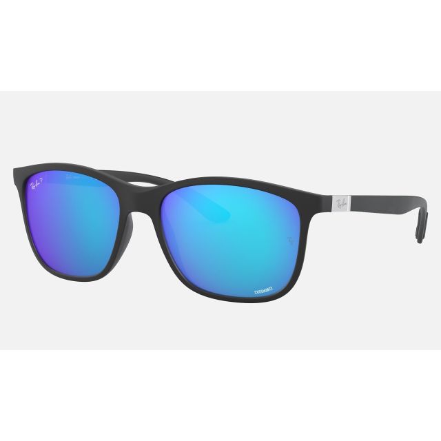 Ray Ban RB4330 Chromance Sunglasses Blue Mirror Chromance Black