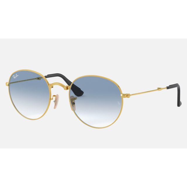 Ray Ban Round Folding Collection Online Exclusives RB3532 Sunglasses Light Blue Gold