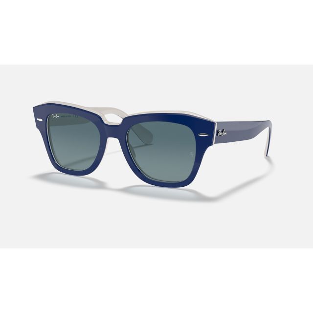 Ray Ban State Street RB2186 Sunglasses + Blue Frame Blue Lens