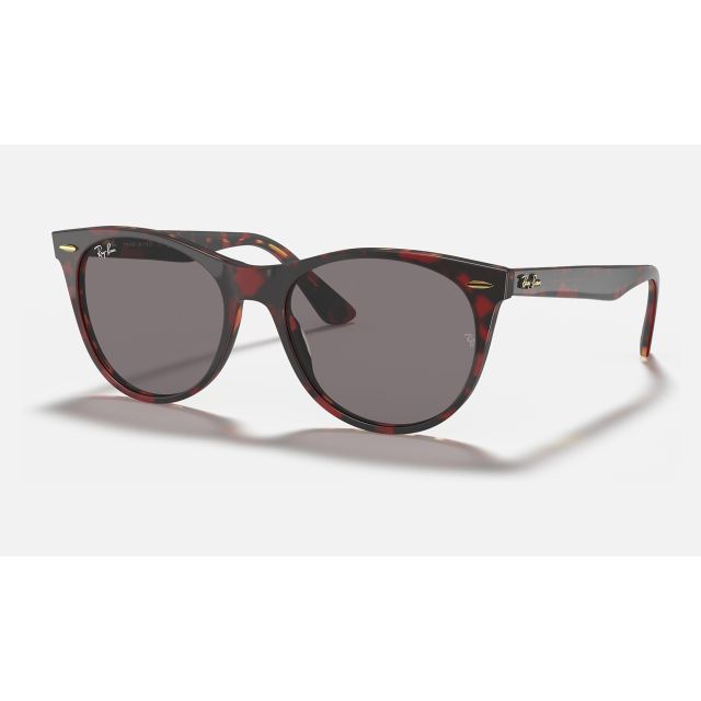 Ray Ban Wayfarer II Collection Online Exclusives RB2185 Sunglasses Grey Classic Transparent Red