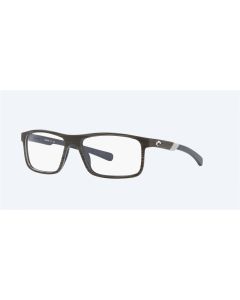 Costa Ocean Ridge 100 Matte Silver Teak / Dark Blue Frame Eyeglasses