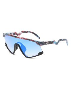 Oakley BXTR Sunglasses OO9280 Broken Flower Frame Prizm Blue Lenses
