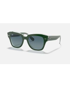 Ray Ban State Street RB2186 Sunglasses + Green Frame Blue Lens